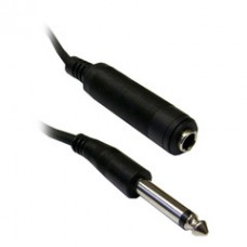 1/4 inch Mono Extension Cable, 1/4 Male to 1/4 Female, 25 foot