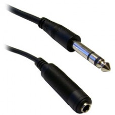 1/4 inch Stereo Extension Cable, TRS, Balanced, 1/4 inch Male to 1/4 inch Female, 6 foot