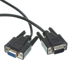 Serial Extension Cable, Black, DB9 Male to DB9 Female, RS232, UL rated, 9 Conductor, 1:1, 6 foot