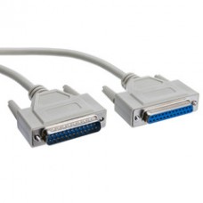 Serial Extension Cable, DB25 Male to DB25 Female, RS-232, 1:1, 10 foot