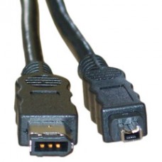 Firewire 400 6 Pin to 4 Pin cable, IEEE-1394a, 6 foot