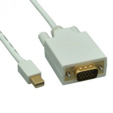 Mini DisplayPort to VGA Video Cable, Mini DisplayPort Male to VGA Male, 10 foot