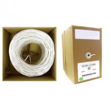Security/Alarm Wire, White, 22/2 (22AWG 2 Conductor), Stranded, CMR / Inwall rated, Pullbox, 1000 foot