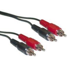 RCA Stereo Audio Cable, Dual RCA Male, 2 channel (Right and Left), 25 foot (Box of 80)