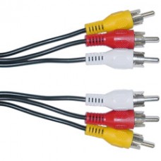 RCA Audio / Video Cable, 3 RCA Male, 6 foot