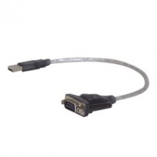 USB to Serial Adapter Cable, USB Type A Male to DB9 Male, 1 foot