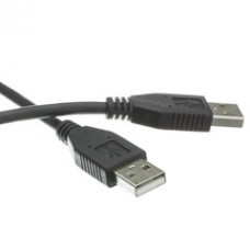 USB 2.0 Type A Male to Type A Male Cable, Black, 3 foot