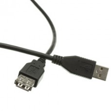 USB 2.0 Extension Cable, Black, Type A Male to Type A Female, 10 foot