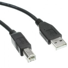 USB 2.0 Printer/Device Cable, Black, Type A Male to Type B Male, 6 foot