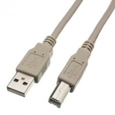 USB 2.0 Printer/Device Cable, Type A Male to Type B Male, 15 foot