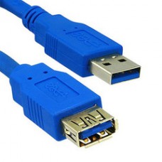 USB 3.0 Extension Cable, Blue, Type A Male / Type A Female, 10 foot
