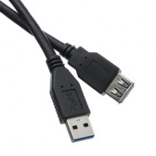 USB 3.0 Extension Cable, Black, Type A Male / Type A Female, 3 foot
