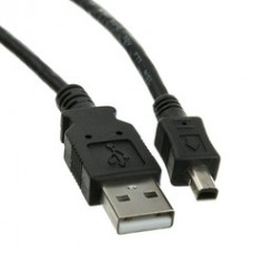 Mini 4 Pin USB 2.0 Cable, Black, Type A Male to 4 Pin Mini-B Male, 6 foot