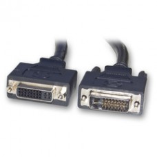 DVI-D Dual Link Extension Cable, Black, DVI-D Male to DVI-D Female, Ferrites 2 meter (6.6 foot)