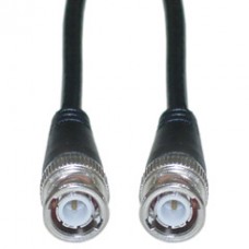 BNC RG58/U Coaxial Cable, Black, BNC Male, Solid Core, 100 foot