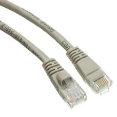 Cat5e Gray Ethernet Patch Cable, Snagless/Molded Boot, 6 inch