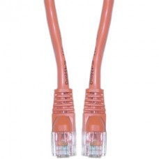 Cat5e Orange Ethernet Crossover Cable, Snagless/Molded Boot, 5 foot