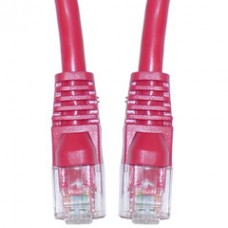 Cat5e Red Ethernet Crossover Cable, Snagless/Molded Boot, 50 foot