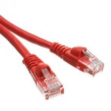 Cat5e Red Ethernet Patch Cable, Snagless/Molded Boot, 7 foot