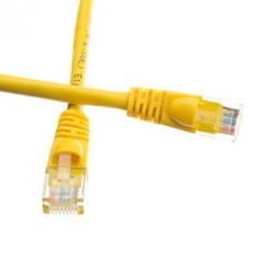 Cat5e Yellow Ethernet Patch Cable, Snagless/Molded Boot, 7 foot