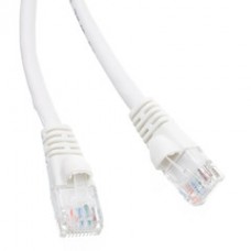 Cat5e White Ethernet Patch Cable, Snagless/Molded Boot, 50 foot