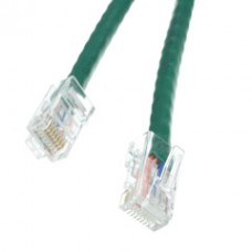 Cat5e Green Ethernet Patch Cable, Bootless, 1 foot