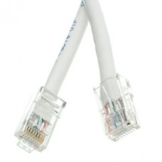 Cat5e White Ethernet Patch Cable, Bootless, 6 foot