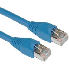 Shielded Cat5e Blue Ethernet Cable, Snagless/Molded Boot, 5 foot