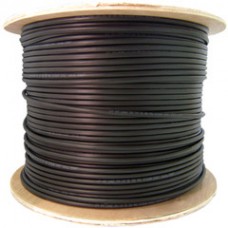 Direct Burial/Outdoor Rated Shielded Cat5e Black Ethernet Cable, Solid, 24 AWG, Spool, 1000 foot