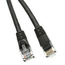 Cat6 Black Ethernet Patch Cable, Snagless/Molded Boot, 5 foot