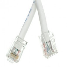 Cat6 White Ethernet Patch Cable, Bootless, 4 foot