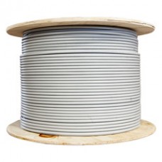 Bulk Shielded Cat6 Gray Ethernet Cable, Solid, Spool, 1000 foot