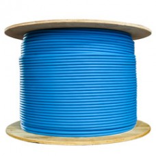 Bulk Shielded Cat6 Blue Ethernet Cable, Solid, Spool, 1000 foot