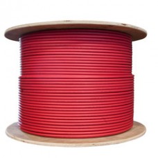 Bulk Shielded Cat6 Red Ethernet Cable, STP (Shielded Twisted Pair), Solid, Spool, 1000 foot