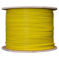 Bulk Shielded Cat6 Yellow Ethernet Cable, STP (Shielded Twisted Pair), Solid, Spool, 1000 foot