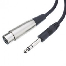 XLR Female to 1/4 Inch Stereo Male Audio Cable, 50 foot