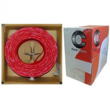 Shielded Plenum Fire Alarm / Security Cable, Red, 18/2 (18 AWG 2 Conductor), Solid, FPLP, Pullbox, 1000 foot