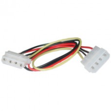 4 Pin Molex Extension Cable, 5.25 inch Male to 5.25 inch Female, 12 inch