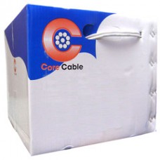 Plenum Bulk RG59 Siamese Coaxial/Power Cable, White, Solid Core, CMP, 18/2 (18 AWG 2 Conductor) Solid Power, Pullbox, 500 foot
