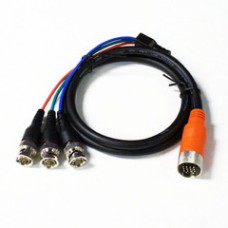 EZ Pull Orange Male to 3 BNC Male Adapter Cable 3 foot