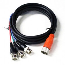 EZ Pull Orange Male to 3 BNC Male Adapter Cable 10 foot