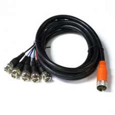 EZ Pull Orange Male to 5 BNC (RGBHV) Male Adapter Cable 6 foot