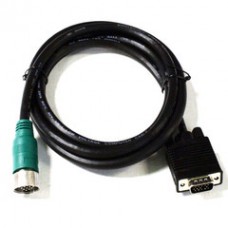 EZ Pull Green Male to VGA (HD15) Male Adapter Cable 3 foot