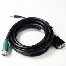 EZ Pull Green Male to VGA (HD15) Male + 3.5mm Stereo Audio Adapter Cable 10 foot