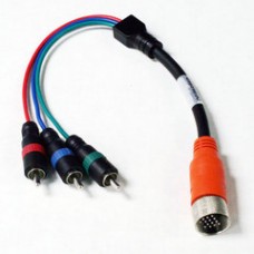 EZ Pull Orange Male to 3 RCA (RGB Component Video) Male Adapter Cable 1 foot