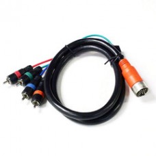 EZ Pull Orange Male to 4 RCA (RGB Component Video and Digital Audio) Male Adapter Cable 3 foot