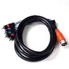 EZ Pull Orange Male to 4 RCA (RGB Component Video and Digital Audio) Male Adapter Cable 6 foot