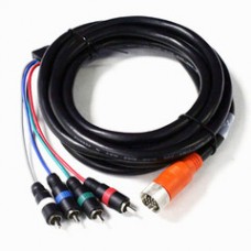 EZ Pull Orange Male to 4 RCA (RGB Component Video and Digital Audio) Male Adapter Cable 10 foot