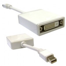 Mini DisplayPort to DVI Adapter Cable, Mini DisplayPort (MiniDP/mDP) Male to DVI Female, Only works from DisplayPort to DVI, 6 inch