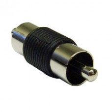 RCA Coupler / Gender Changer, RCA Male to RCA Male, Nickel Plated